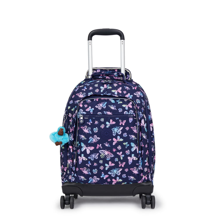 KIPLING Large wheeled backpack (with laptop protection) Female Butterfly Fun New Zea