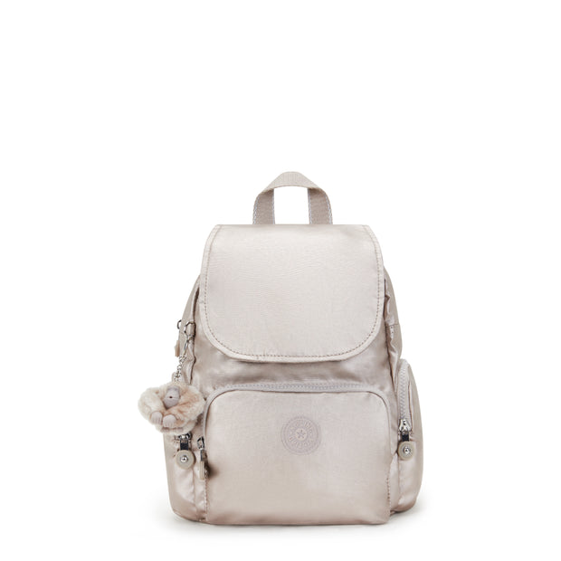 KIPLING Mini Backpack with Adjustable Straps Female Metallic Glow City Zip Mini  -  I4697-48I