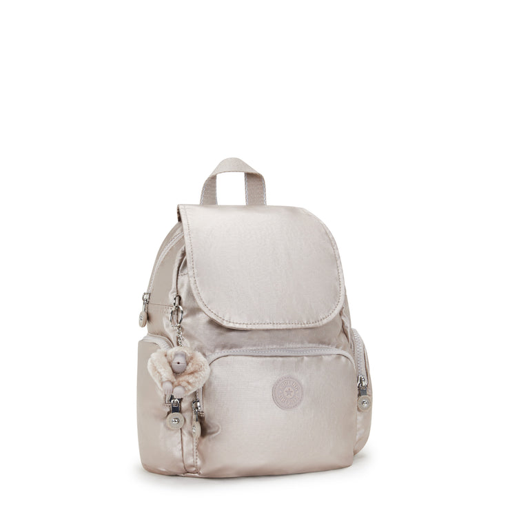 KIPLING Mini Backpack with Adjustable Straps Female Metallic Glow City Zip Mini  -  I4697-48I