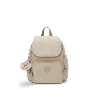 KIPLING Small backpack Female Signature Beige Embossed City Zip Mini I4697-96A