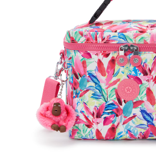 KIPLING Insulated Lunch Bag with Removable Shoulder Strap Female Flamingo Leaves Graham  -  I5106-SG4