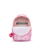 KIPLING Small Backpack (With Laptop Protection) Female Garden Clouds Seoul S