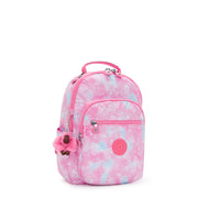 KIPLING Small Backpack (With Laptop Protection) Female Garden Clouds Seoul S