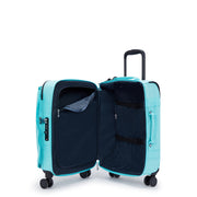 Kipling Small Cabin Size Wheeled Luggage Female Deepest Aqua Spontaneous S  -  I5508-T6E