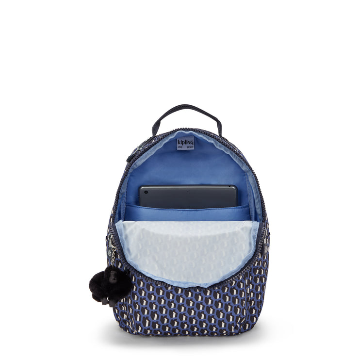 KIPLING Small Backpack (With Laptop Protection) Female 3D K Blue Seoul S I5611-4JS