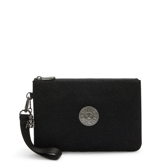 KIPLING Large Flat Pouch (with wristlet) Female Going Out Black Fancy I5780-3FP