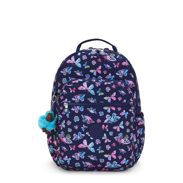 KIPLING Large backpack (with laptop compartment) Female Butterfly Fun Seoul Lap