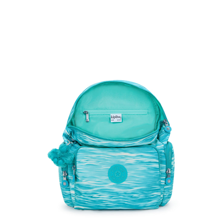 Kipling Small Backpack With Adjustable Straps Female Aqua Pool City Zip S  -  I6345-5MF