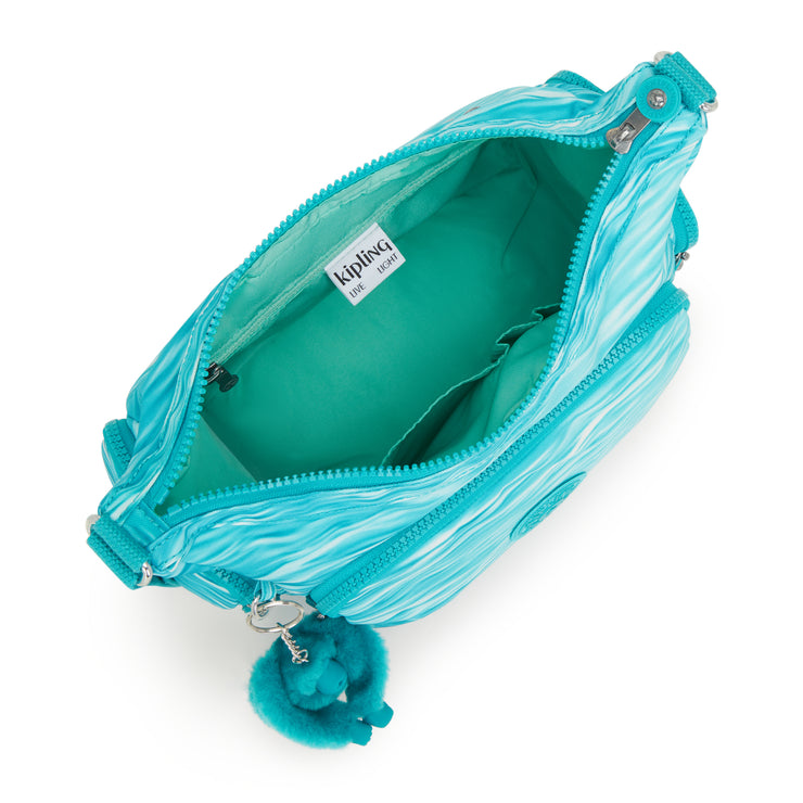Kipling Medium Crossbody Bag With Adjustable Straps Female Aqua Pool Gabb S