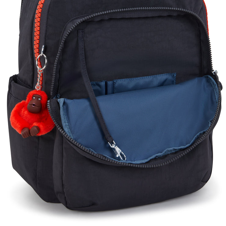 KIPLING Large Backpack with Separate Laptop Compartment Unisex Iron Bold Zip Bold Seoul Lap  -  I7050-N4W