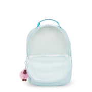 KIPLING Large backpack (with laptop compartment) Female Blue Sky Metallic Seoul Lap I7135-5MB