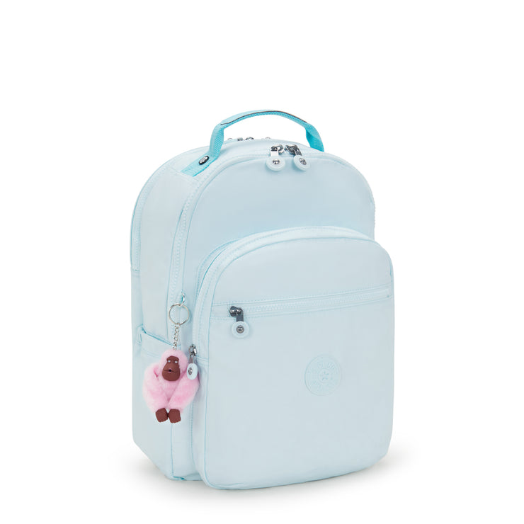 KIPLING Large backpack (with laptop compartment) Female Blue Sky Metallic Seoul Lap I7135-5MB