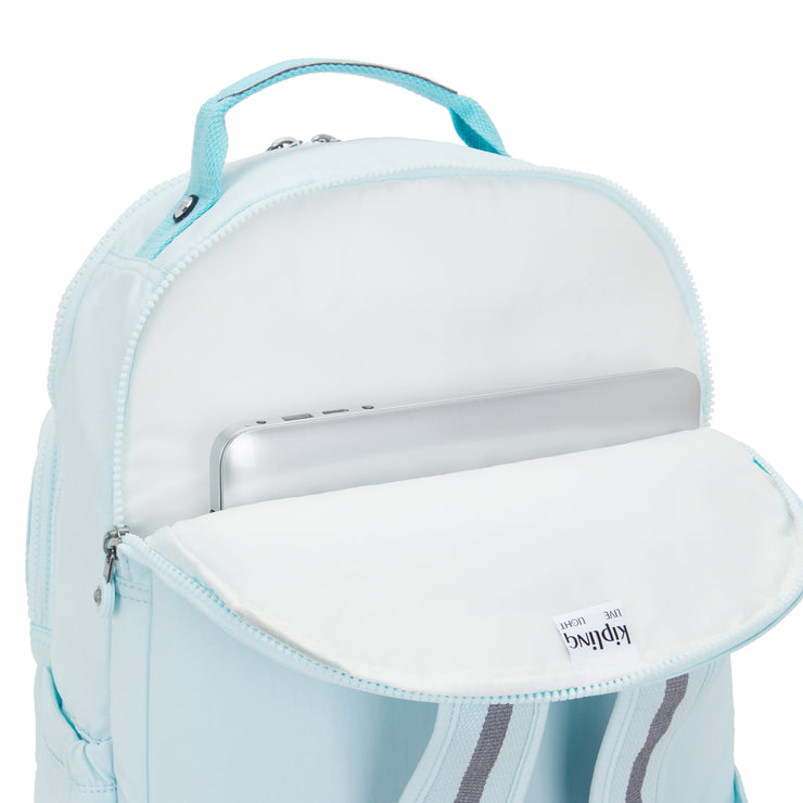 KIPLING Large backpack (with laptop compartment) Female Blue Sky Metallic Seoul Lap I7135-5MB