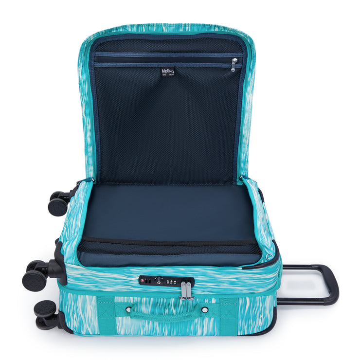 Kipling Small Cabin Size Wheeled Luggage Female Aqua Pool Spontaneous S  -  I7211-5MF