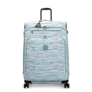 KIPLING Large expandable wheeled luggage Female Palmtree Leaves New Youri Spin L I7640-3QN