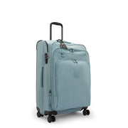 KIPLING Medium expandable wheeled luggage Unisex Relaxed Grey New Youri Spin M I7706-3NL