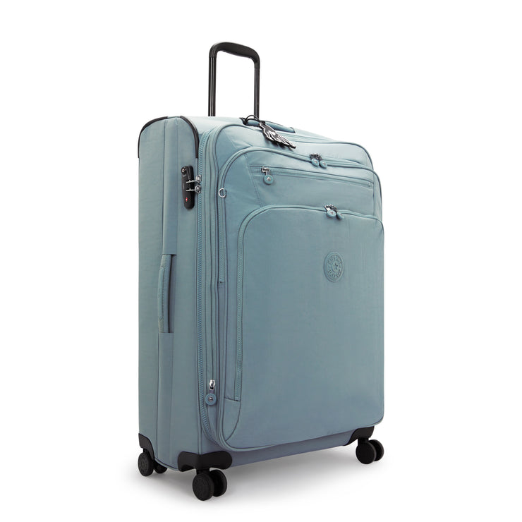 KIPLING Large expandable wheeled luggage Unisex Relaxed Grey New Youri Spin L I7930-3NL