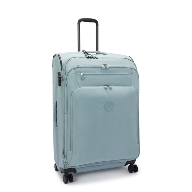 KIPLING Large expandable wheeled luggage Unisex Relaxed Grey New Youri Spin L I7930-3NL