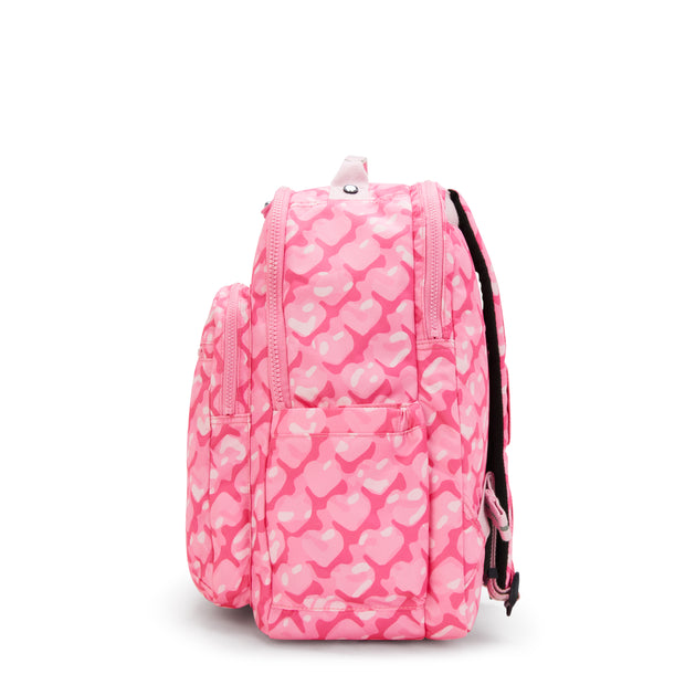 KIPLING Large backpack (with laptop compartment) Female Adorable Hearts Seoul College I7973-1NB