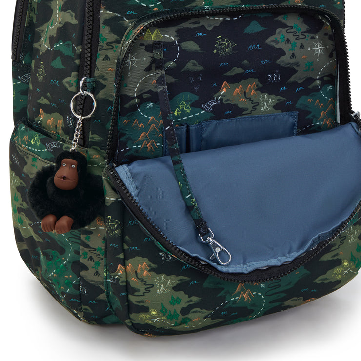 KIPLING Large backpack (with laptop compartment) Unisex Camo Treasure Seoul College I7973-3PB