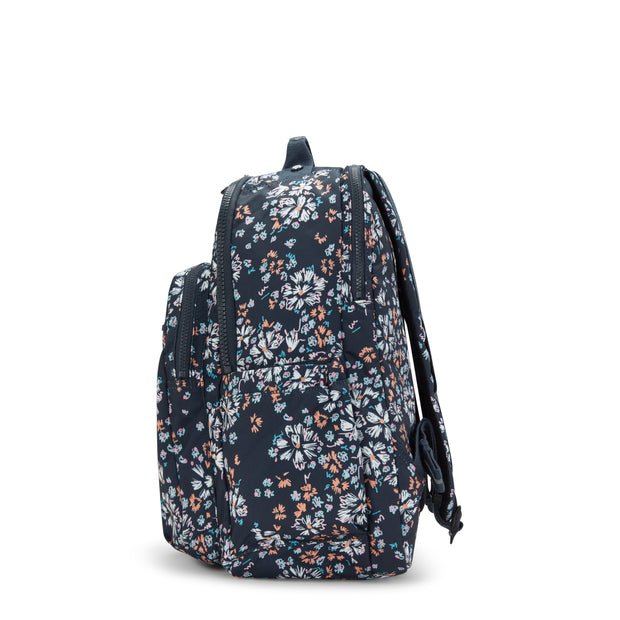 KIPLING Large backpack (with laptop compartment) Female Flower Field Seoul College I7973-5GB