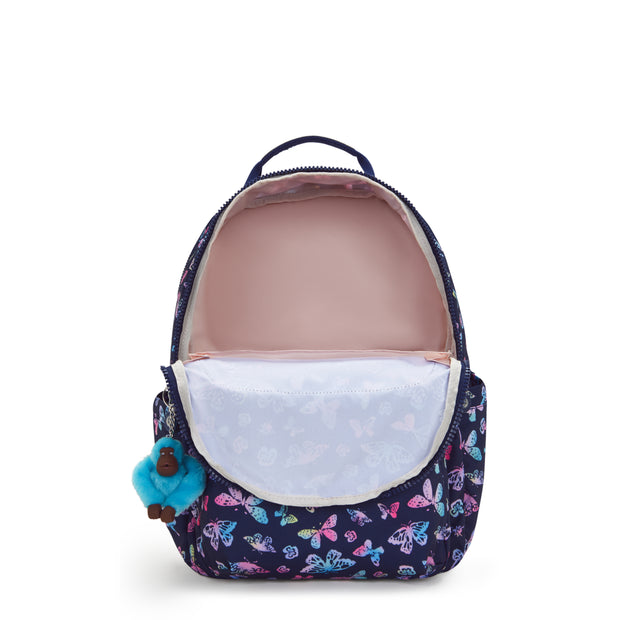 KIPLING Large Backpack with Separate Laptop Compartment Female Butterfly Fun Seoul College  -  I7973-F5K