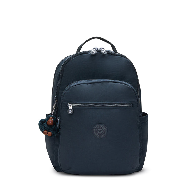 KIPLING Large Backpack with Separate Laptop Compartment Unisex True Blue Tonal Seoul College