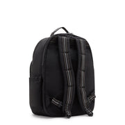 KIPLING Large Backpack with Separate Laptop Compartment Unisex True Black Seoul College