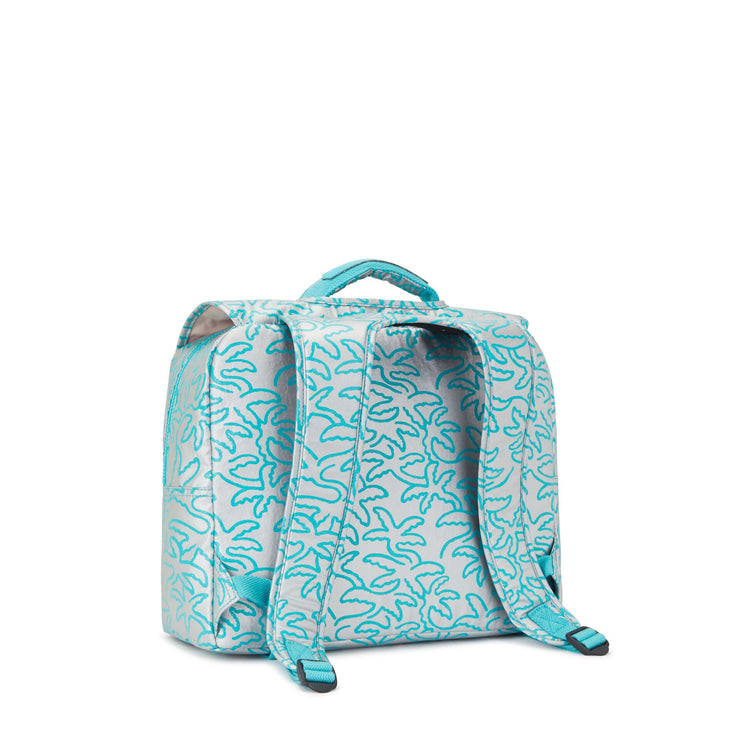 Kipling Medium Schoolbag With Padded Shoulder Straps Female Metallic Palm Iniko  -  00082-1PM