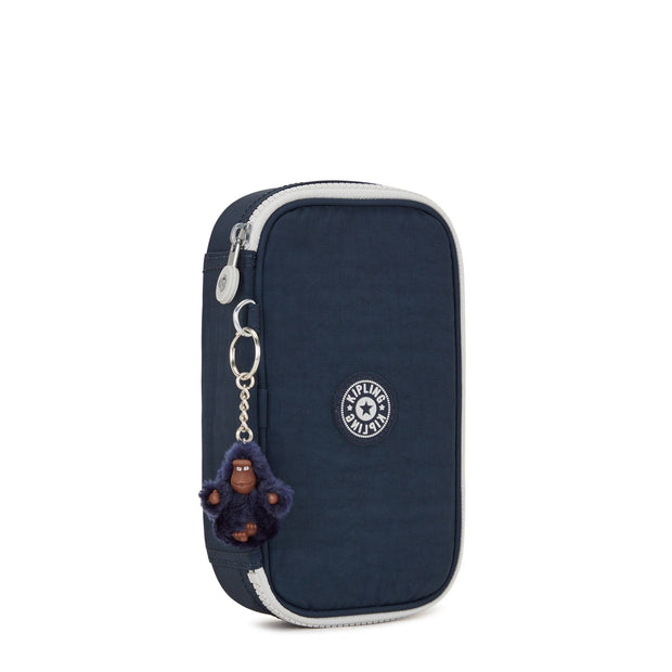 Kipling Medium Pencase Holds Up To 50 Pens Unisex True Blue Grey 50 Pens  -  10999-U84