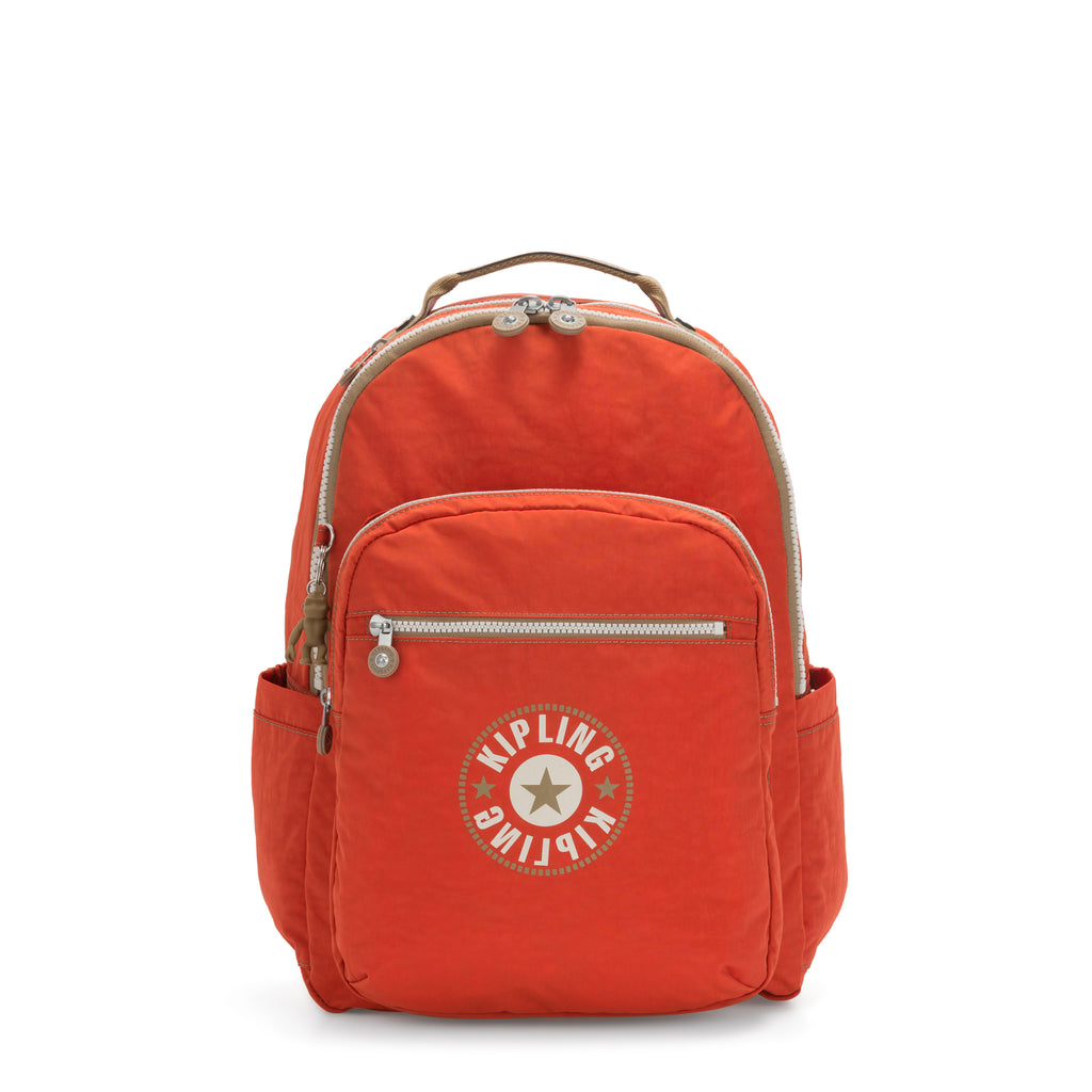 Orange kipling outlet backpack