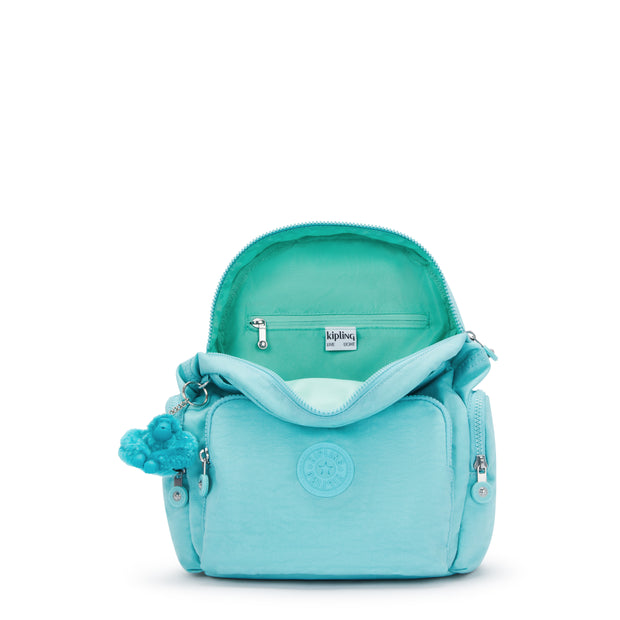 KIPLING Small Backpack with Adjustable Straps Female Deepest Aqua City Zip S  -  I3523-T6E