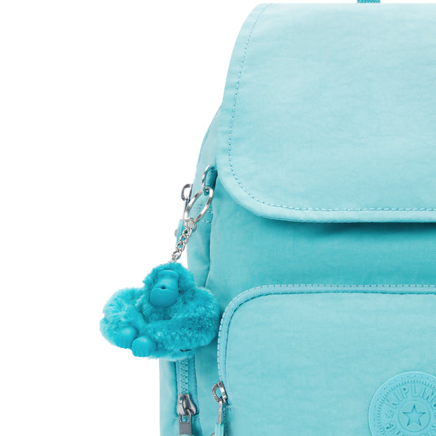 KIPLING Small Backpack with Adjustable Straps Female Deepest Aqua City Zip S  -  I3523-T6E