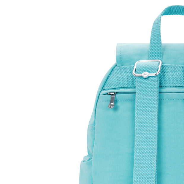 KIPLING Small Backpack with Adjustable Straps Female Deepest Aqua City Zip S  -  I3523-T6E