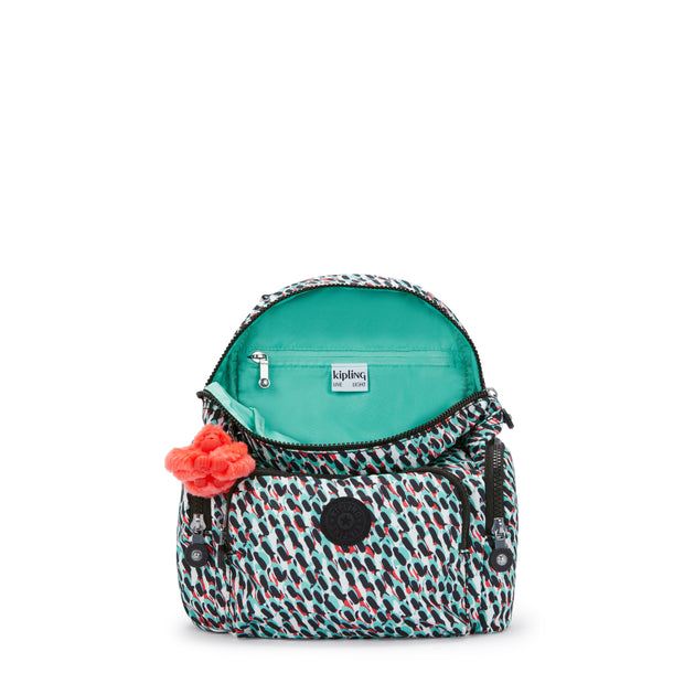 KIPLING Mini Backpack with Adjustable Straps Female Abstract Print City Zip Mini  -  I3735-GN6