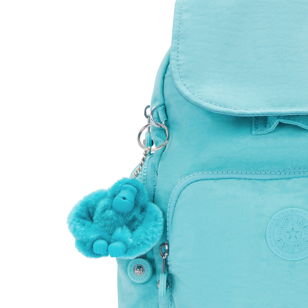 KIPLING Mini Backpack with Adjustable Straps Female Deepest Aqua City Zip Mini  -  I6046-T6E